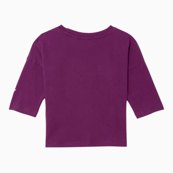 Classics Toddler 3/4 Sleeve Fashion Tee, PLUM PURPLE, extralarge