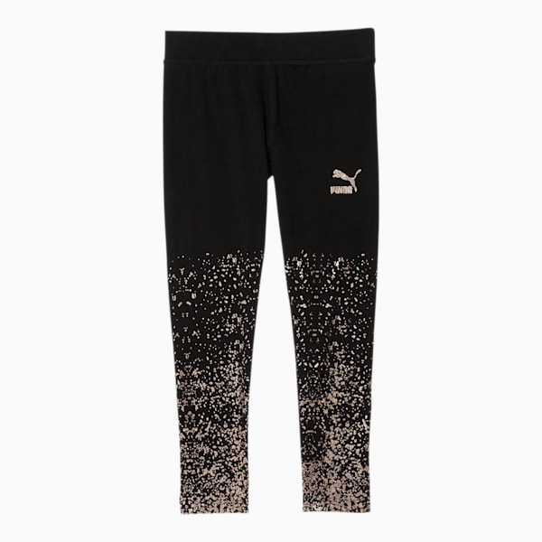 Classics Little Kids' Glitter Gradient Leggings, PUMA BLACK, extralarge