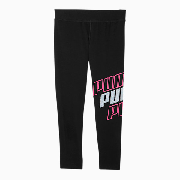 Modern Sports Little Kids' Fashion Leggings, PUMA BLACK, extralarge