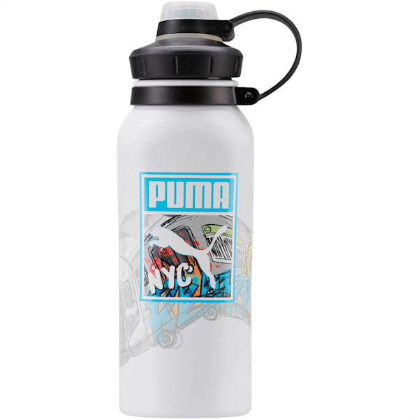 PUMA Hammerhead Water Bottle, White Blue, extralarge