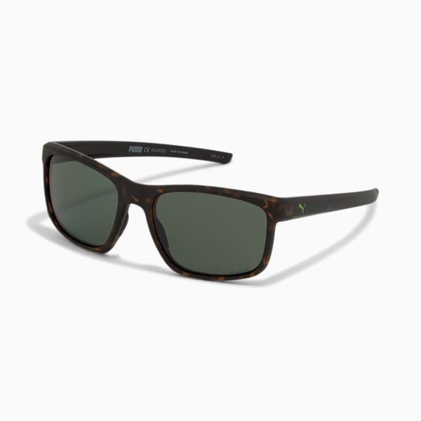 PUMA Classic Sunglasses, HAVANA-BLACK-GREEN, extralarge