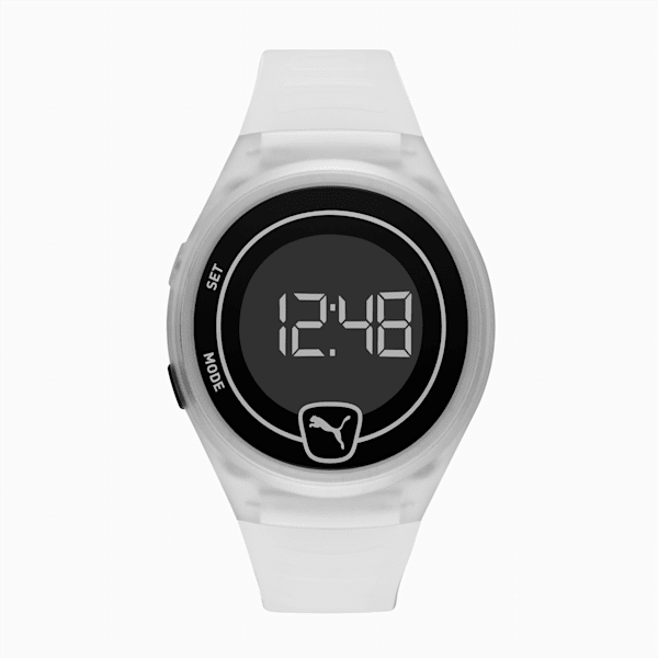 Forever Faster Clear Digital Watch, Transparent/Black, extralarge