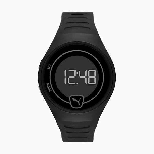 Forever Faster Black Digital Watch, Black/Black, extralarge