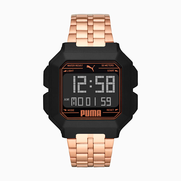 Remix Rose Gold Digital Watch, Rose Gold/Black, extralarge