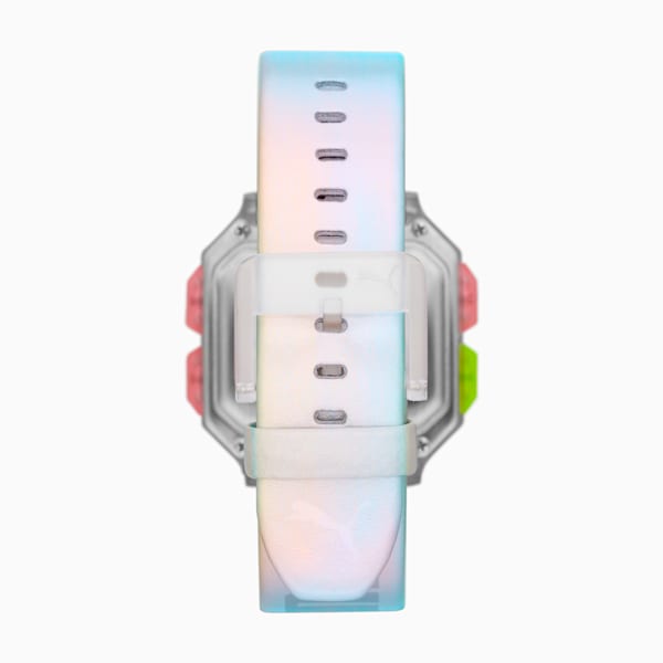 Remix Multi Iridescent Digital Watch, Multi/Transparent, extralarge
