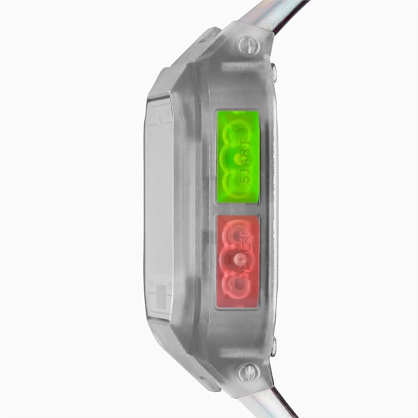Remix Multi Iridescent Digital Watch, Multi/Transparent, extralarge