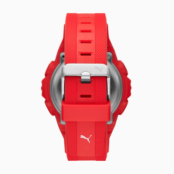 Bold Red Digital Watch, Red/White, extralarge