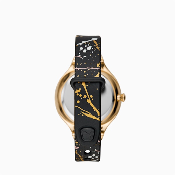 Contour Gold Splash Watch, Black Multi/Gold, extralarge