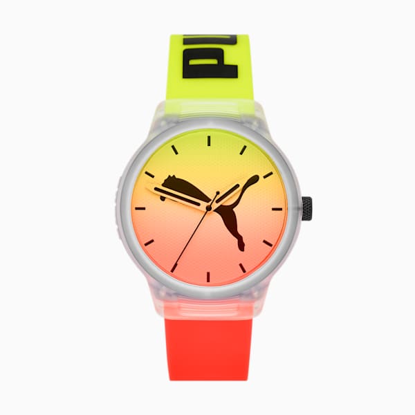 Reset v2 Red Clear Yellow Watch, Clear/Multi, extralarge