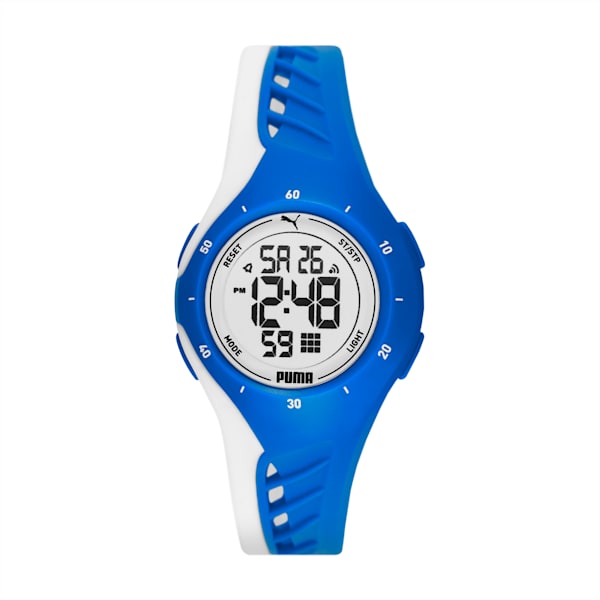 PUMA 3 Digital Watch, Blue/White