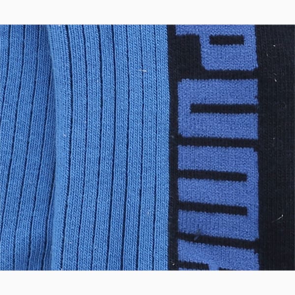 Logo Cushioned Quarter Socks Pack of 2, Navy/ Grey/ Strong Blue, extralarge-IND