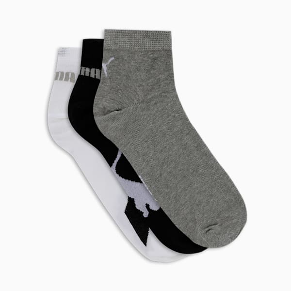 PUMA Lifestyle Unisex Sneakers Socks Pack of 3, white / grey / black, extralarge-IND