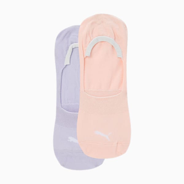 Footie Women's Socks Pack of 2, Lavender/ Pink, extralarge-IND