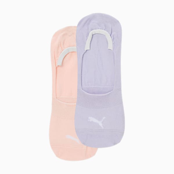 Footie Women's Socks Pack of 2, Lavender/ Pink, extralarge-IND