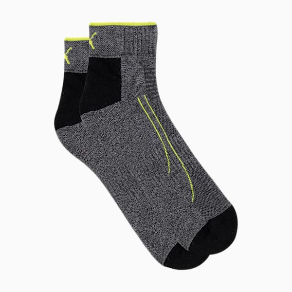 Multi-Sport Training Quarter Socks Pack of 2, grey melange, extralarge-IND