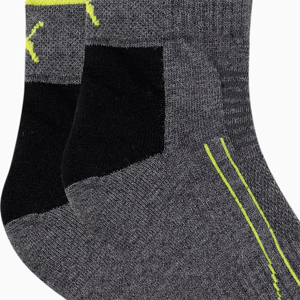 Multi-Sport Training Quarter Socks Pack of 2, grey melange, extralarge-IND