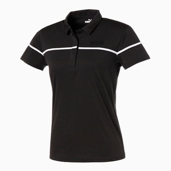 ゴルフ EGW ウィメンズ ラウンド ドライ 半袖 ポロシャツ, PUMA BLACK, extralarge-JPN