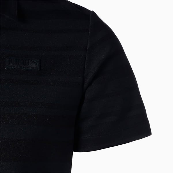 メンズ ゴルフ EGW ジャガードボーダー 半袖 ポロシャツ, Puma Black