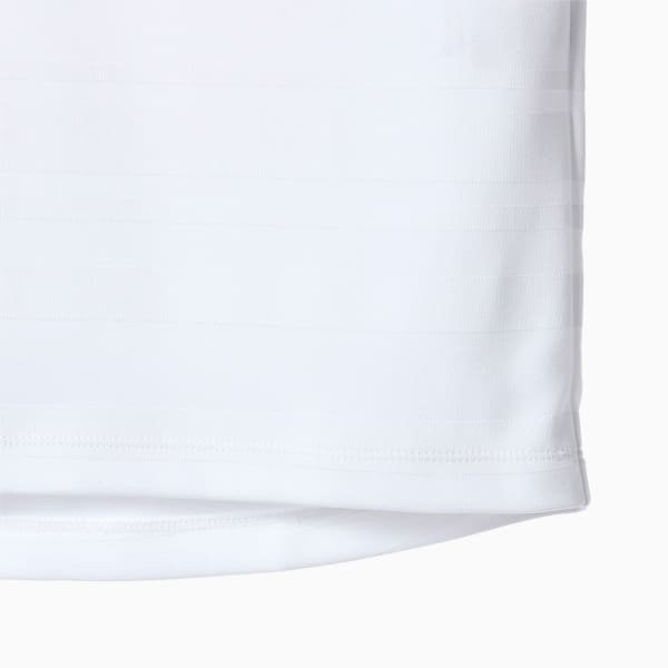 メンズ ゴルフ EGW ジャガードボーダー 半袖 ポロシャツ, Bright White