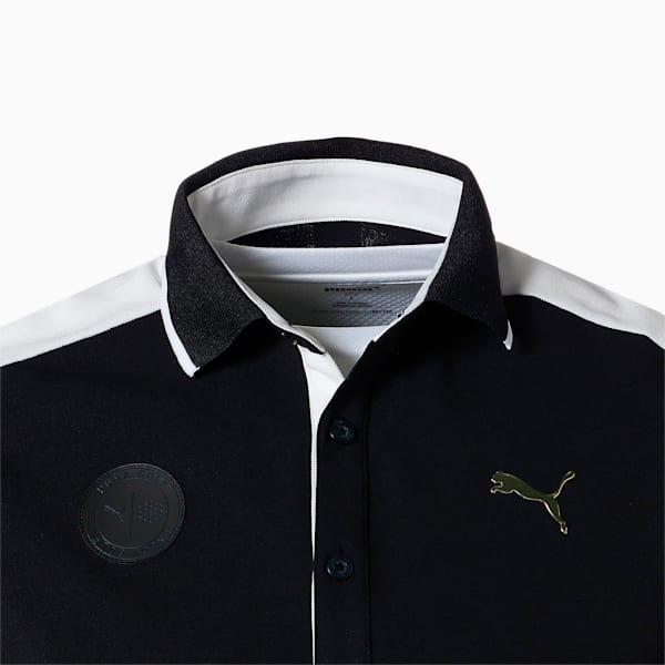 DRYCELL メンズ ゴルフ プーマ ロゴ インナーセット 半袖 ポロシャツ, Puma Black/BRIGHT WHITE, extralarge-JPN