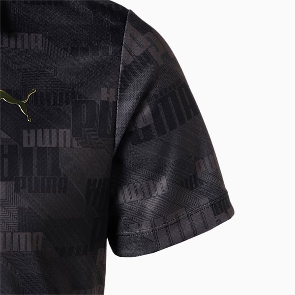 メンズ ゴルフ プーマ 3D グラフィック 半袖 ポロシャツ, Puma Black, extralarge-JPN