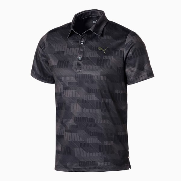 メンズ ゴルフ プーマ 3D グラフィック 半袖 ポロシャツ, Puma Black