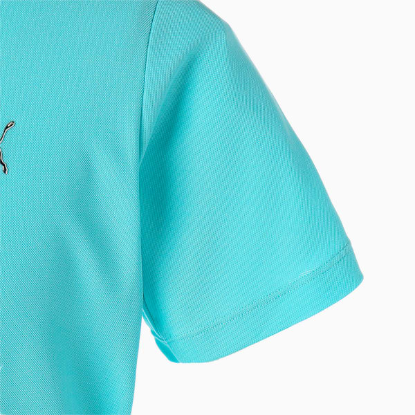 メンズ ゴルフ 3D ロゴ ツアーデザイン 半袖 モックネック シャツ, ANGEL BLUE, extralarge-JPN