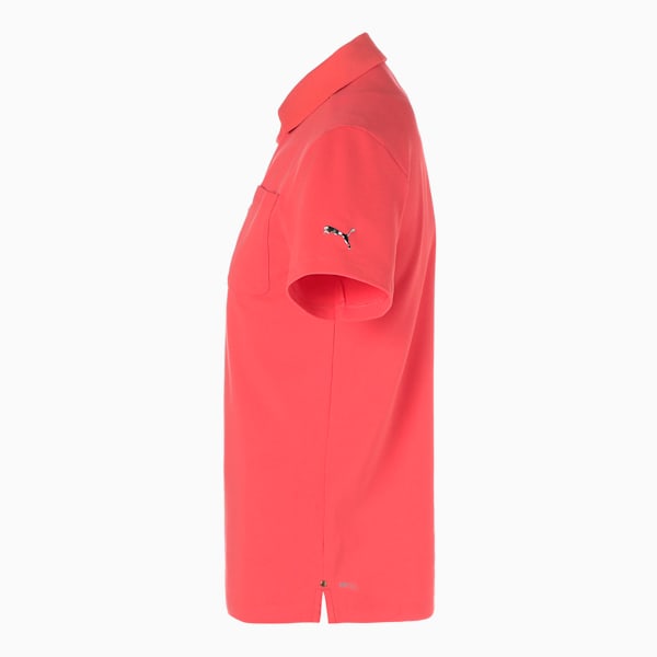 DRYCELL メンズ ゴルフ カラー プーマ ロゴ 半袖 ポロシャツ, HOT CORAL, extralarge-JPN