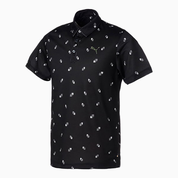 DRYCELL メンズ ゴルフ 3D ロゴ 半袖 ポロシャツ, PUMA Black, extralarge-JPN