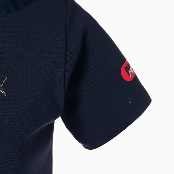 DRYCELL ウィメンズ ゴルフ3D ロゴ ツアーデザイン 半袖 モックネック Tシャツ, NAVY BLAZER