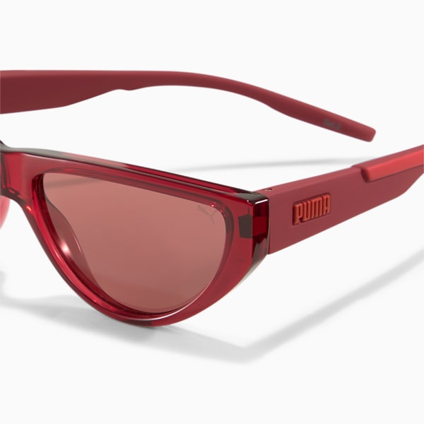 Rubber Eyes Cat Eye Sunglasses, BURGUNDY-BURGUNDY-RED, extralarge