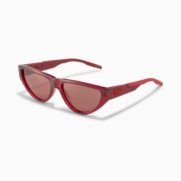 Rubber Eyes Cat Eye Sunglasses, BURGUNDY-BURGUNDY-RED, extralarge