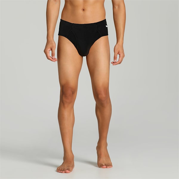 Stretch Men's  Basic Brief  Pack of 2, Black/Medium Grey, extralarge-IND