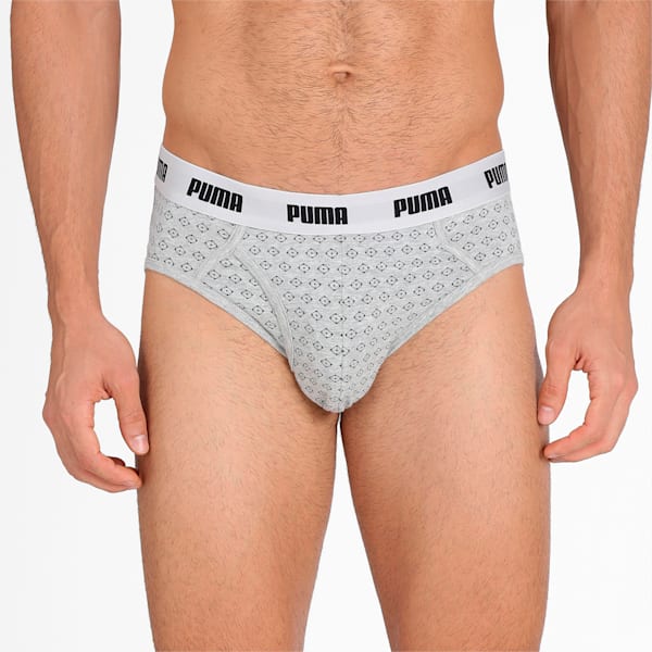 Stretch Men's AOP  Brief  Pack of 2, Light grey/Peacoat, extralarge-IND