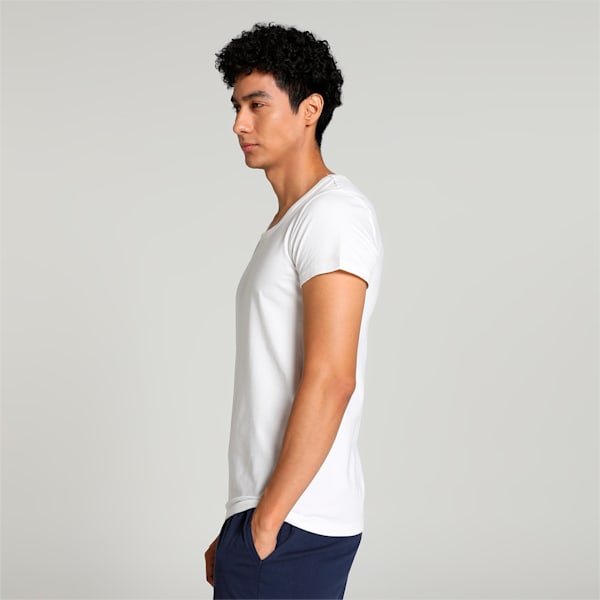 Stretch Crew-Neck Men's Vests Pack of 2 with EVERFRESH Technology, white/white, extralarge-IND