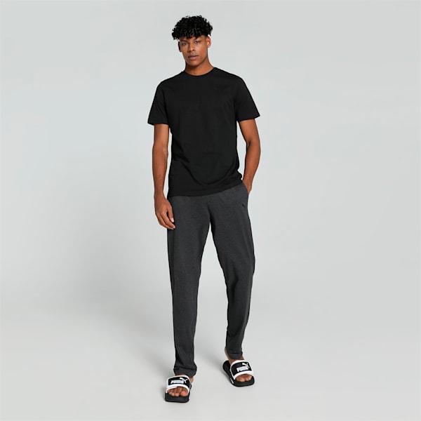 Basic  Men's  T-shirt & Joggers Set, Black/Mid Grey, extralarge-IND