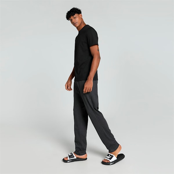 Basic  Men's  T-shirt & Joggers Set, Black/Mid Grey, extralarge-IND
