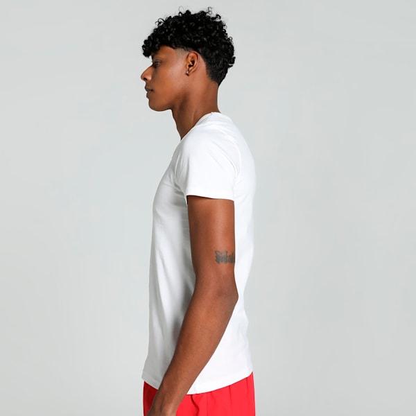 Basic V-Neck Men's Vests Pack of 3 with EVERFRESH Technology, White/White/White, extralarge-IND