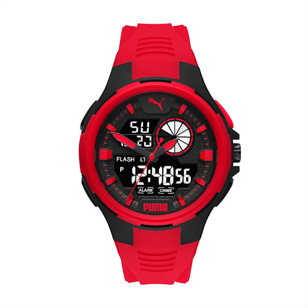 Bold Ana-Digi Watch Box Set, Red, extralarge