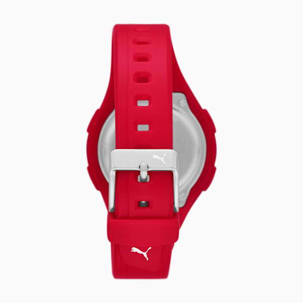 PUMA Silicone Digital Women's Watch, Red, extralarge