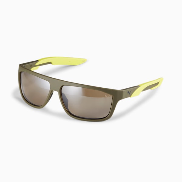 Storm Hunt Men's Sunglasses, GREEN-GREEN-BROWN, extralarge
