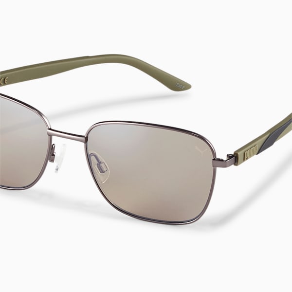 Formstrip Sunglasses, RUTHENIUM-GREEN-BROWN, extralarge