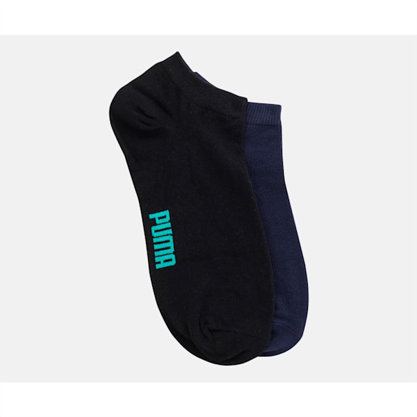 Women's Sneaker Socks Pack of 2, Puma Black-Peacoat, extralarge-IND