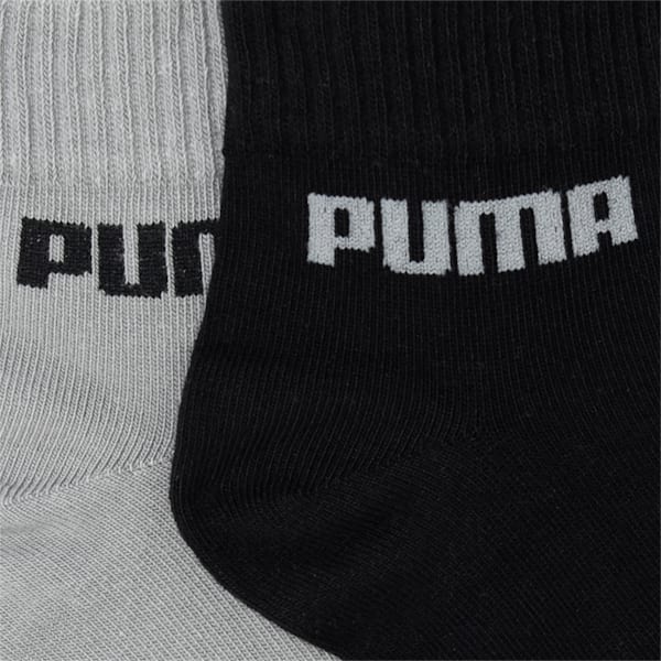 PUMA Unisex Plain Quarter Socks Pack of 2, Quarry/Black, extralarge-IND