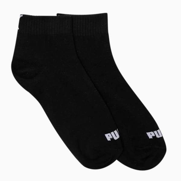 PUMA Unisex Plain Quarter Socks Pack of 3, Black/ Black/ Black, extralarge-IND