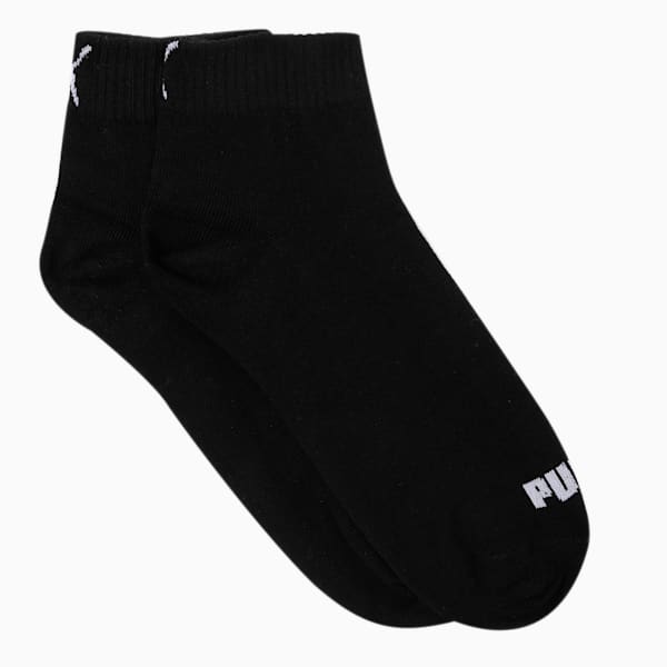 PUMA Unisex Plain Quarter Socks Pack of 3, Black/ Black/ Black, extralarge-IND