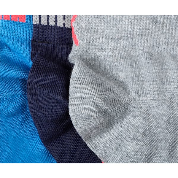 PUMA Lifestyle Women's Quarter Socks Pack of 3, Blue/ Grey/ navy, extralarge-IND