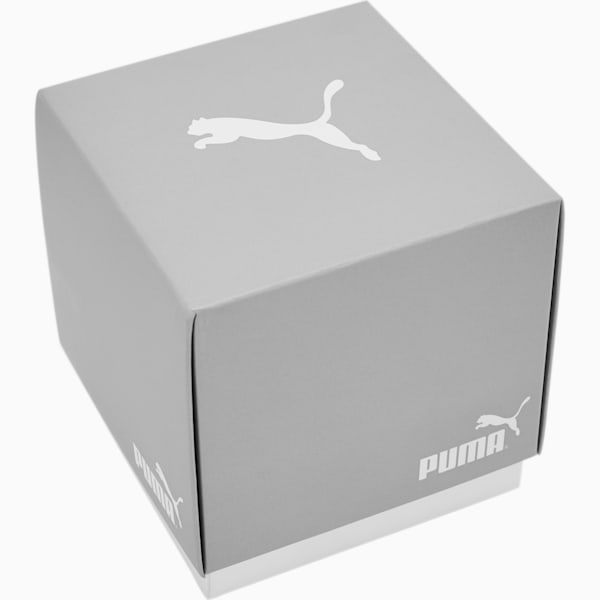 Reloj PUMA Mini Remix LCD de poliuretano blanco, White, extralarge