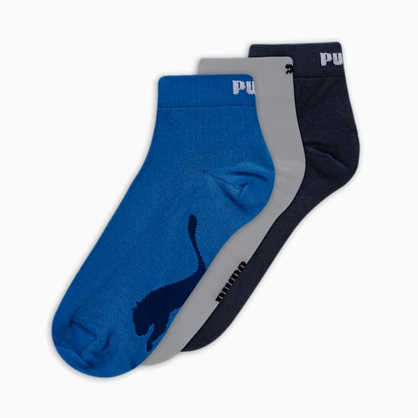 PUMA Lifestyle Unisex Sneaker Socks Pack of 3, navy - grey -strong blue, extralarge-IND