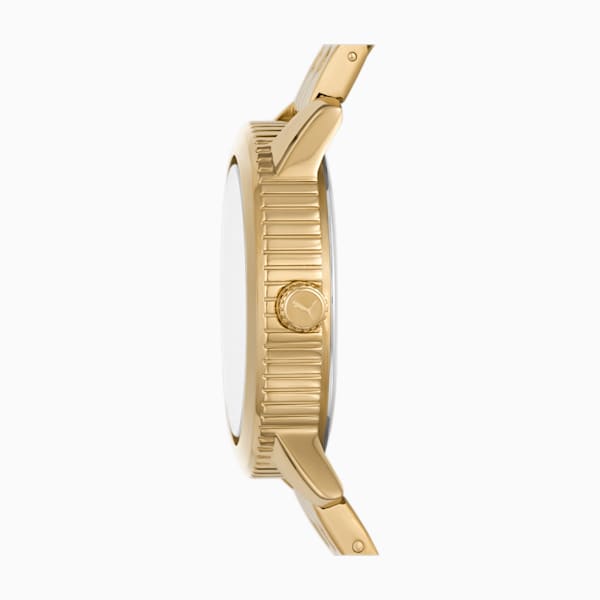 PUMA Ultrafresh Stainless Steel Women's Watch, Gold, extralarge